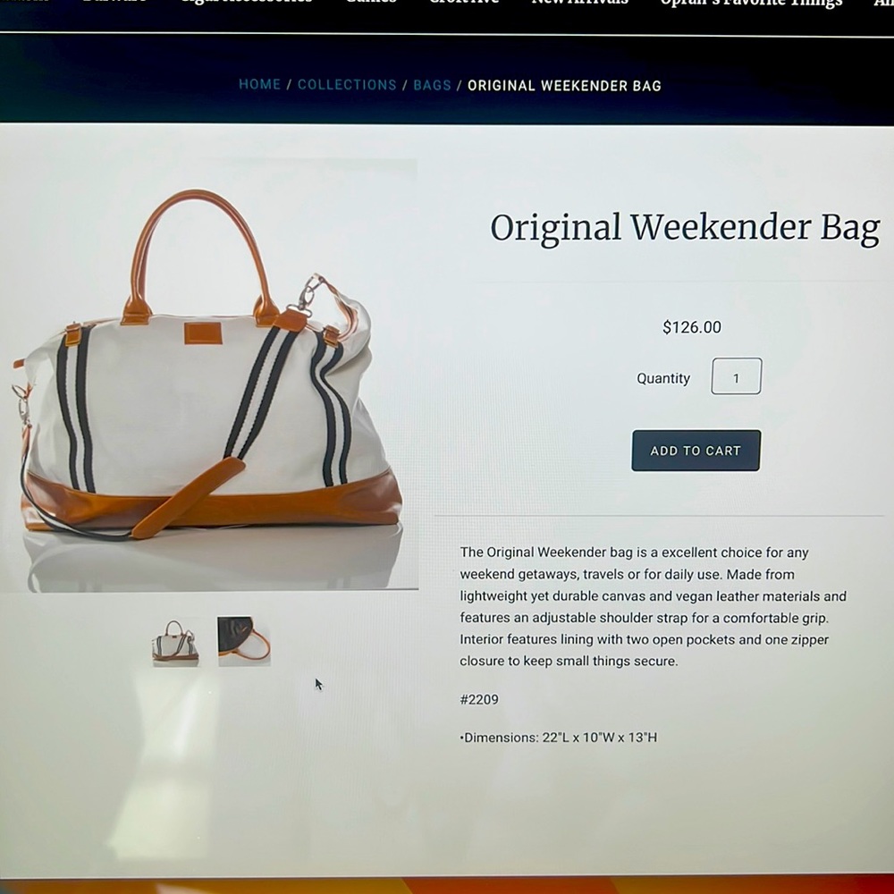 BROUK & Co.  NEW Original Weekender Bag